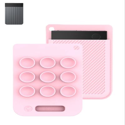 Compatible with Plaud Note Pro AI Voice Recorder,UYRUREL Premium Silicone Shockproof Protection Ultra-Thin Design, Comfortable and Skin-Friendly,Suction Cup Design Easy Portability,Pink.
