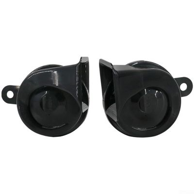 FABULETTA 2 PCS Car Air Power Snall Speaker, 105-118dB High/Low Frequency Electric Snall Speaker Waterproof Metal Design for Most Vehicles, Black