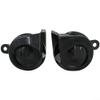 FABULETTA 2 PCS Car Air Power Snall Speaker, 105-118dB High/Low Frequency Electric Snall Speaker Waterproof Metal Design for Most Vehicles, Black view 1