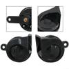 FABULETTA 2 PCS Car Air Power Snall Speaker, 105-118dB High/Low Frequency Electric Snall Speaker Waterproof Metal Design for Most Vehicles, Black view 2