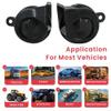 FABULETTA 2 PCS Car Air Power Snall Speaker, 105-118dB High/Low Frequency Electric Snall Speaker Waterproof Metal Design for Most Vehicles, Black view 3