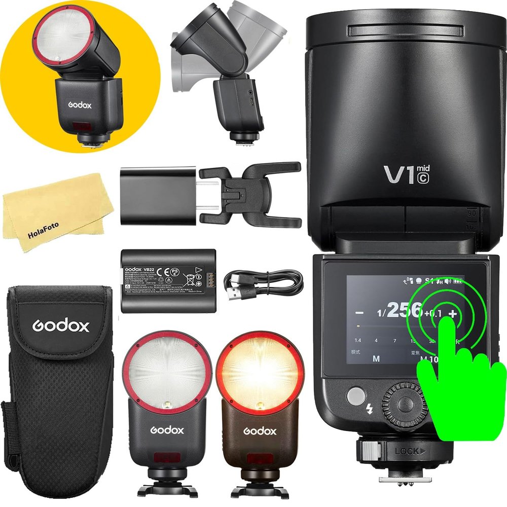 GODOX V1 Mid C Godox Flash for Canon Flash Speedlite