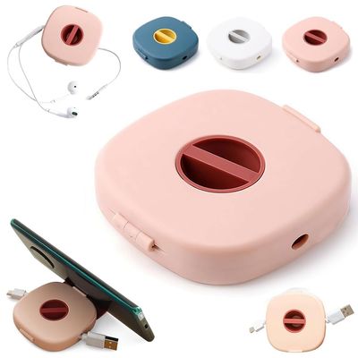 2 in 1 Cable Winder with Phone Stand,2026 New Durable Cable Organizer and Charging Stand for Earphones,Cord Cables Winder Organizer with PhoneStand Rotate,for ChargingCable Case Earphones USB Wires