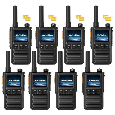 4G LTE POC Walkie Talkies Lifetime Free Rapid Nationwide & Global Communication, Unlimited Range Long Range Two Way Radio, IP65 Rainproof for Outdoor, Logistics, Road Trips & Family(8-Pack)