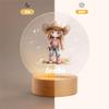callie moment Personalized Night Light with Name, Custom Acrylic Lamp on Beech Base, Room Decor Night Lamp, Birthday Gifts for Kids (Cute Cowgirl) view 3
