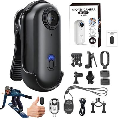 Mogions Ekon 4K POV Camera, POV Record Pro 2.0, Ultra Wide Angle Wearable Action Body Cam, Action Mini Body Cameras, Hands-Free Recording for Cycling, Vlogging, Baseball (4K-Luxury)