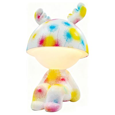 ShonlPin Night Lights Graffiti Patterns,Rechargeable Table Lamps,Doodle Cute Lamps,Dimmable Warm White Light,Sleep Aid,Colorful Artistic Decor,Unique Gifts for Kids Boys Girls Teens Friends Family