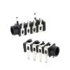 100Pcs 3.5mm 6Pin Stereo Headphone Jack Earphone Socket Socket PJ313 The 4 Section of The 6 pin view 3
