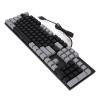 104 Key Mechanical Gaming Keyboard with Blue Switch, RGB Backlit USB Wired Keyboard, Durable ABS Aluminum Alloy Frame for PC Laptop, Ergonomic Design with 20 Lighting Modes for Win (Gray Black) view 2