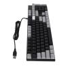 104 Key Mechanical Gaming Keyboard with Blue Switch, RGB Backlit USB Wired Keyboard, Durable ABS Aluminum Alloy Frame for PC Laptop, Ergonomic Design with 20 Lighting Modes for Win (Gray Black) view 3