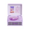 WhatPlus CD Player with Bluetooth Speaker, High-Fidelity Sound, App-Controlled, Magnetic Display for Photos & Pins, Retro Desktop Music Player, Gift for Music Lovers (Light Purple) view 1