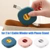 2 in 1 Cable Winder with Phone Stand,2026 New Durable Cable Organizer and Charging Stand for Earphones,Cord Cables Winder Organizer with PhoneStand Rotate,for ChargingCable Case Earphones USB Wires view 2