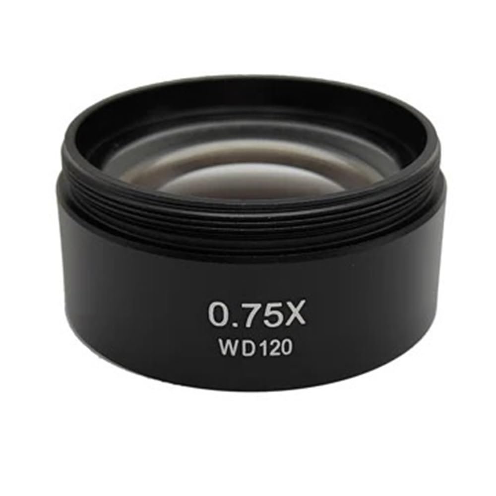 0.3X 0.5X 0.7X 0.75X 1.0X 1.5X 2.0X Auxiliary Objective Lens Barlow Lens for Binocular Stereo Microscope Astronomical Telescope Part(0.75X)