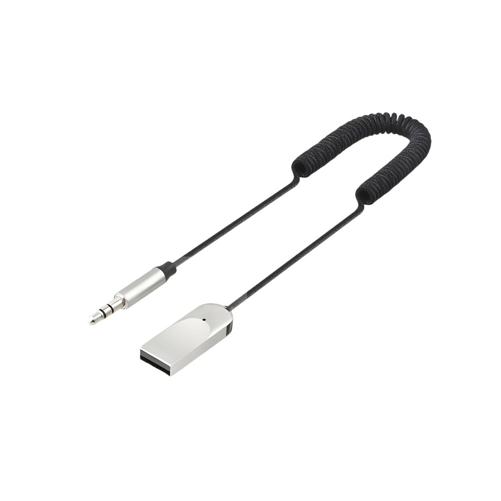 Gallasys Bluetooth 6.0 Audio Adapter for Car 3.5mm to Bluetooth Receiver, Dual Device Connection, Auto Reconnect, Noise Reduction, USB to AUX Transmitter for Smartphone, Speaker, Car Stereo