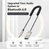 Gallasys Bluetooth 6.0 Audio Adapter for Car 3.5mm to Bluetooth Receiver, Dual Device Connection, Auto Reconnect, Noise Reduction, USB to AUX Transmitter for Smartphone, Speaker, Car Stereo view 2