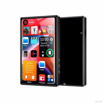 48GB Mp3 Player with Bluetooth, 4.0" Touchscreen Music Player with Speaker, Portable HiFi Sound MP4 MP3 Player with Earphones, Voice Recorder