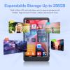 48GB Mp3 Player with Bluetooth, 4.0" Touchscreen Music Player with Speaker, Portable HiFi Sound MP4 MP3 Player with Earphones, Voice Recorder view 2