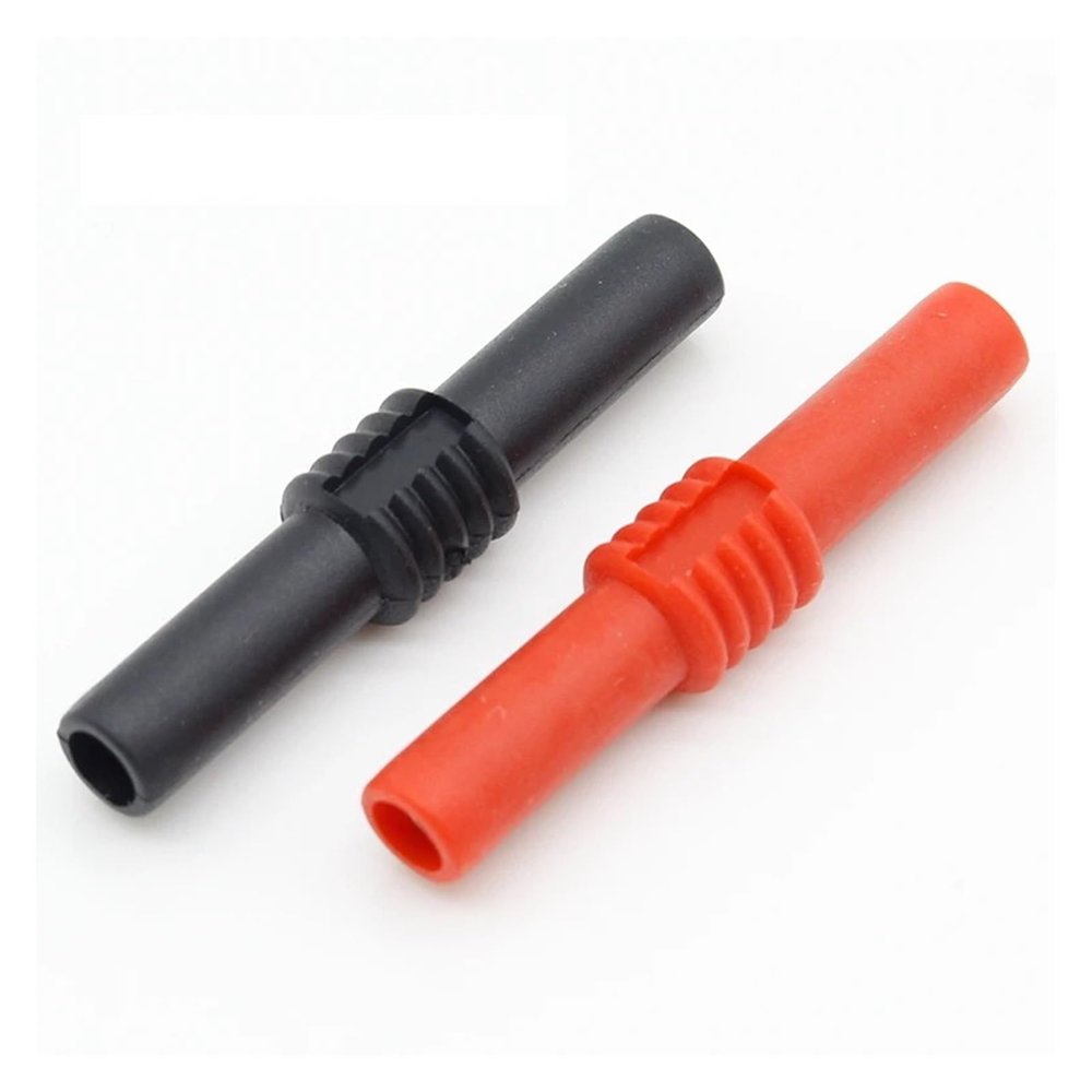 10Pcs Insulated Red and Black 4mm Female to Female Banana Jack Connector