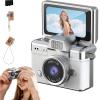 Thumb-Sized Flip Screen Mini Camera, Mini Keychain Digital Camera, Pocket-Size 720P HD Retro CCD Digital Tiny Cameras with Lanyard,180 Flip Screen, Portable Cameras with 32 SD Card view 1