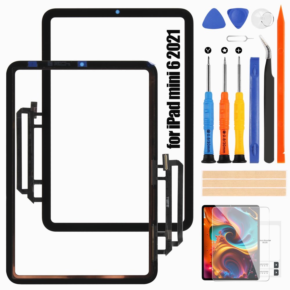 Touch Screen for iPad mini 6 2021 for iPad mini 6th Generation 8.3 inch Digitizer Model A2568 A2569 Screen Replacement Touchscreen Glass Panel with Repair Kit (Not LCD Display)