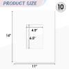 Space Art Deco, 10 Pack 11x14 Picture Mats for 5x7 Photo, Acid Free White Core Bevel Cut 4-Ply Thickness, Signature Mat Board Matte for Artwork (White) view 2