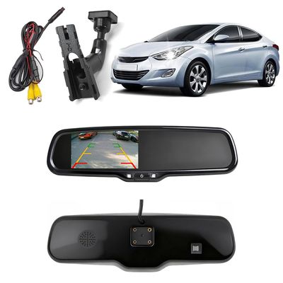 4.3 Inch Car Rearview Mirror Monitor for Hyundai Sonata 9gen (Original car with Electronic Function) 2015-2018 Anti-Glare, Dual Channel Input with RCA Wiring & Custom Bracket