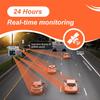 Digital Radar Speed Detector Sign,with Wireless Remote Control,Flashing Alert for Overspeed,Covering Four Lanes,Solar Speed Sign,for Highways,Speed-Limited Roads with Accessories Yellow-2028in view 2