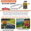 Digital Radar Speed Detector Sign,with Wireless Remote Control,Flashing Alert for Overspeed,Covering Four Lanes,Solar Speed Sign,for Highways,Speed-Limited Roads with Accessories Yellow-2028in view 4