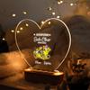 callie moment Personalized Night Light with Name, Custom Acrylic Lamp on Beech Base, Room Decor Night Lamp, Birthday Gifts for Kids (Couple Marsupilami) view 2