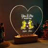 callie moment Personalized Night Light with Name, Custom Acrylic Lamp on Beech Base, Room Decor Night Lamp, Birthday Gifts for Kids (Couple Marsupilami) view 3