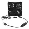 120mm 5V USB Cooling Fan with Speed Controller, 3-Speed Adjustable for Router, PC, Modem, Hard Drive, Server - Black(Single fan) view 1