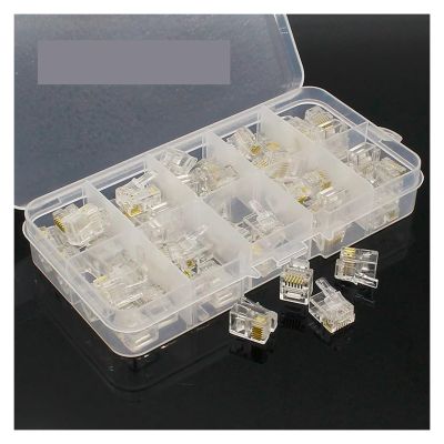 50 pcs RJ11 6P6C Modular Jack Network Male, 6 Pin, Telephone Connector
