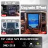 10.4 Inch Android Car Radio for Dodge RAM 1500 2500 3500 2013-2018 Trucks Stereo Upgrade Tesla Style Head Unit Multimedia Touch Screen Carplay Android Auto Player GPS Navigation (Auto AC) view 2