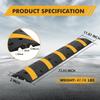 6 FT Heavy Duty Rubber Speed Bump 2-Pack, Driveway Cable Protector Ramp with Installation Bolts for Parking Lots, Garage & Gravel Roads view 2
