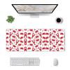 Cartoon Red Crab Lobster Large Mouse Pad, 31.5x12 Inch Gaming Desk Mat, XXL Non-Slip Rubber Base Computer Pad with Durable Stitched Edges for Work and Play view 2