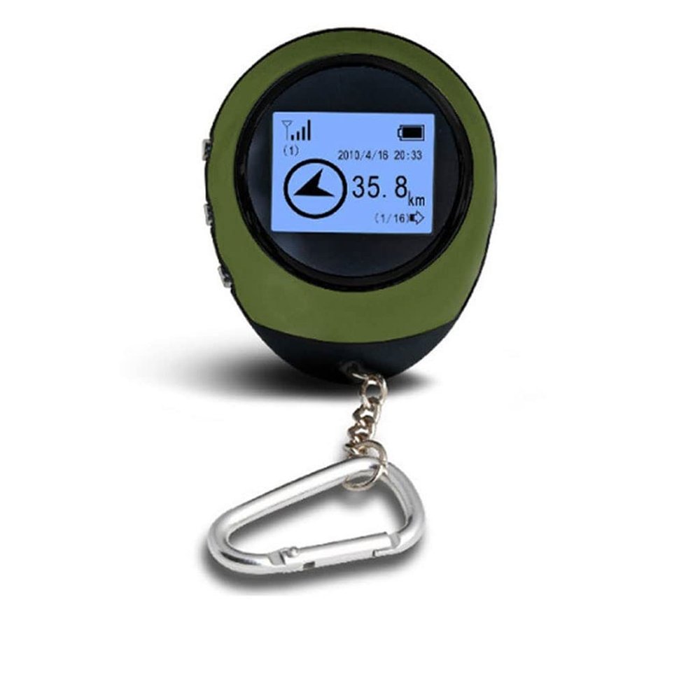 EWUROI Tracker GPS Navigation Receiver with Buckle Rechargeable for Forest Tourism Hiking Compass Device Locator Recorder Tool