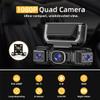 360 Car DVR WiFi 4 Channels Dash Cam Video Recorder, 1080P Full View Car Dashcam System with 64GB Sd Card, Loop Recording Night Vision, Plug-in Power for Taxi, Fleet and Family Vehicles (3 Lenses A) view 2