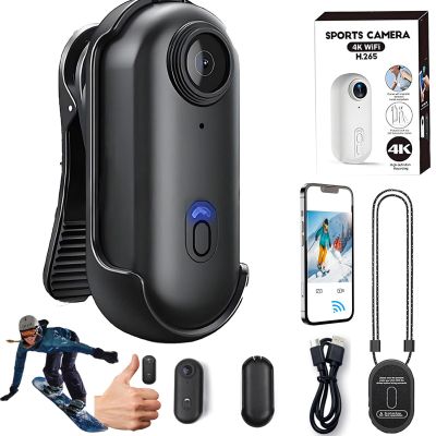 Mogions Ekon 4K POV Camera, POV Record Pro 2.0, Ultra Wide Angle Wearable Action Body Cam, Action Mini Body Cameras, Hands-Free Recording for Cycling, Vlogging, Baseball (108OP-standard)