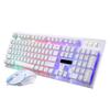 OKUMEYR Wired Mechanical Gaming Keyboard and Mouse Set with USB Connection, Luminous Backlit Keys, White Color, Wired Combo for PC and Laptop Gamers view 1