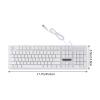 OKUMEYR Wired Mechanical Gaming Keyboard and Mouse Set with USB Connection, Luminous Backlit Keys, White Color, Wired Combo for PC and Laptop Gamers view 2