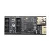 19pin to Type E + 19Pin Motherboard 1 to 2 Splitter USB 3.2 N 1 Hub Adapter Conector A-Key 19Pin to Dual 19P Extension Card view 4