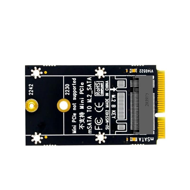 MSata to M.2 SATA Adapter Card for M2 B-Key NGFF 2230 2242 SSD Hard Disk Expansion Card for MINI ITX Motherboards Converter Card