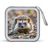 FekiLoot Hedgehog CD Case 40 Sheets Capacity DVD Storage Bag Cute Portable Zipper DVD Case Holder Large Capacity CD Wallet for Car Home Office Games Disc Audio Music view 1