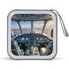 FekiLoot Airplane Cockpit CD Case 40 Sheets Capacity DVD Storage Bag Cute Portable Zipper DVD Case Holder Large Capacity CD Wallet for Car Home Office Games Disc Audio Music view 1