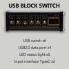 6 Port USB Switcher, Independent Control, Data Transmission, USB Docking Station for Phones, Tablets, and Gadgets, Boyfriend Gift view 4