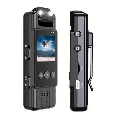SENTKENG Mini Body Camera with Audio & Video Recording, 1080P HD Ultra Portable Camera Recorder, Wearable Night Vision Camcorder for Security Work Records Travel Vlog Guard