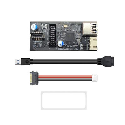 19pin to Type E + 19Pin Motherboard 1 to 2 Splitter USB 3.2 N 1 Hub Adapter Conector A-Key 19Pin to Dual 19P Extension Card