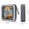 FekiLoot Pumpkin Lantern Ghost CD Case 40 Sheets Capacity DVD Storage Bag Cute Portable Zipper DVD Case Holder Large Capacity CD Wallet for Car Home Office Games Disc Audio Music view 2