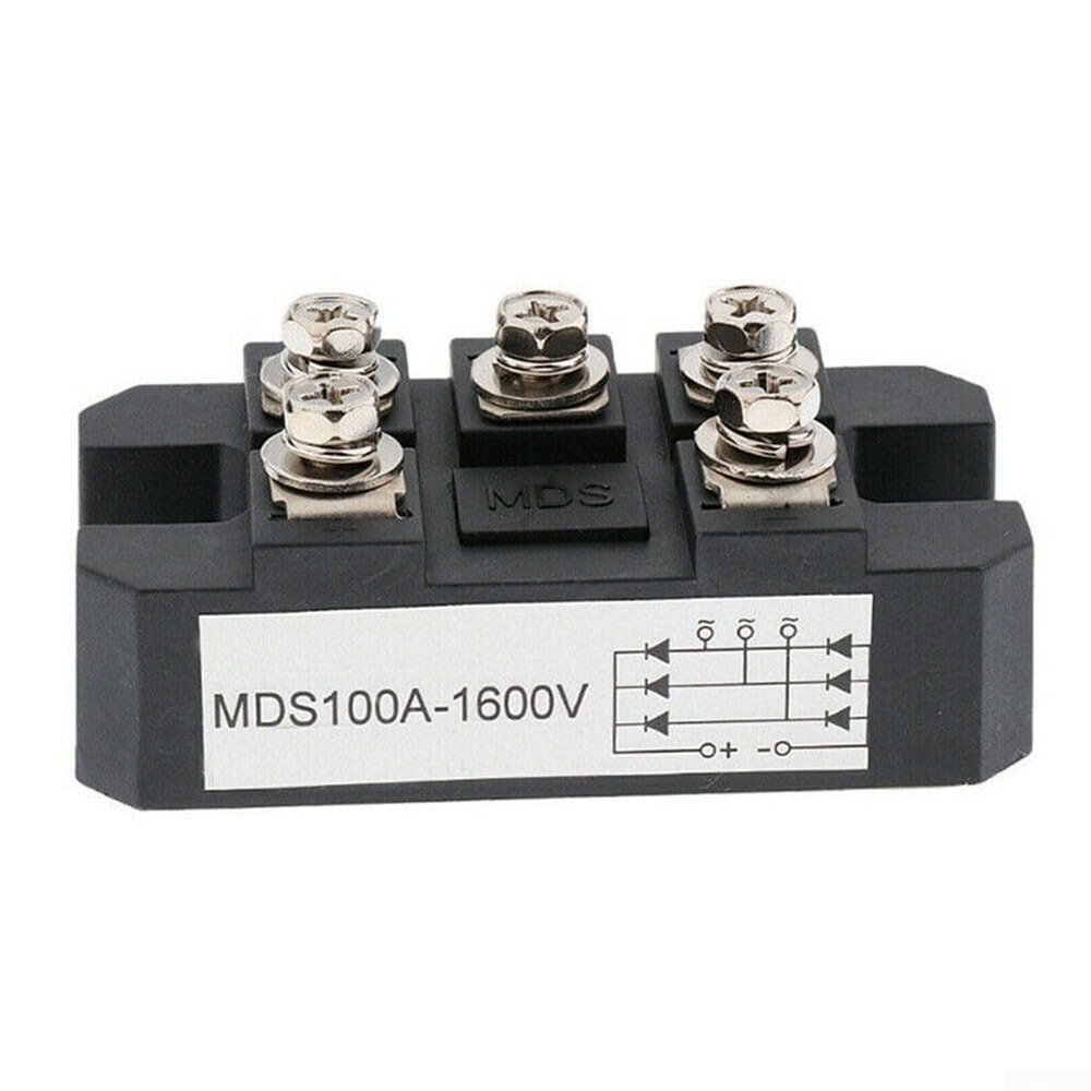 Bridge Rectifier Module 3 Phase Full Wave Diode, 1600V High Voltage 5 Terminal Aluminum Housed Rectifier for DC Power Supply and Inverter