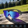 CJkao Smart Riding Glasses with Camera for Men Women, Bluetooth Music, Support Photos/Videos/Voice Recording, Built-in ChatGPT Voice Assistant control, AI sunglasses outdoor Cycling (G5-Blue) view 2